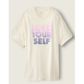 Victoria's Secret New Victoria Secret Pink One Size Tee Shirt V.S. Love Yourself !!! Over Size Tee