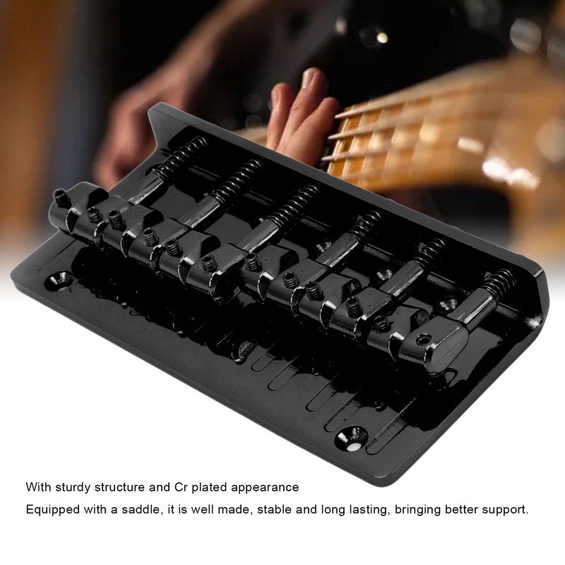 Bass Bridge Zinc Alloy Fixed Type 6 String Electric Bass
