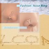 Erimberate Punk Crystal Bee Nose Ring - Gold Paved Cz