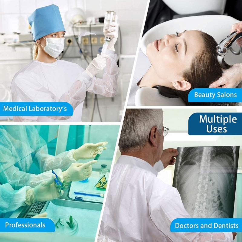 10PCS Isolation Gown Disposable Gowns - Waterproof Full Coverage Protection