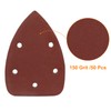 Cjueiom 50 Pcs 150 Grit Mouse Sander Sandpaper, 5 Hole