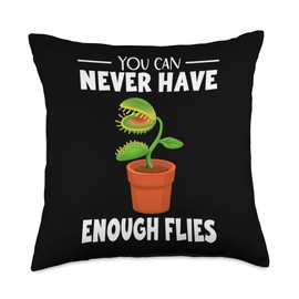 Venus Fly Trap Plants Live Seeds Terrarium Venus Fly Trap Throw Pillow