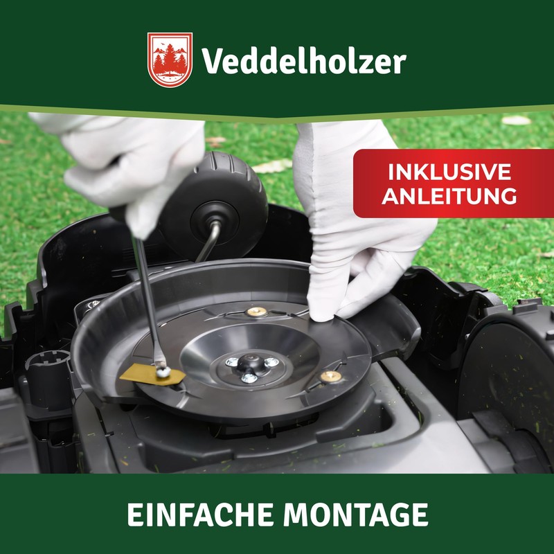 Veddelholzer 30 Durable Robotic Lawnmower Blades Made of Stainless Steel
