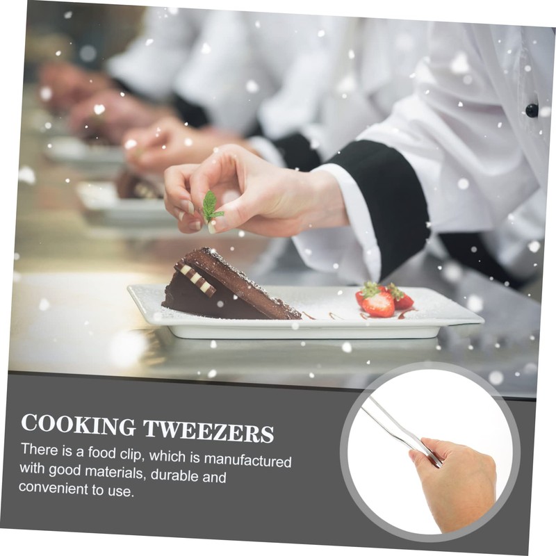 BUGUUYO Culinary Tweezers Kitchen Tools Stainless Steel Food Clips for