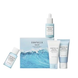 SKIN1004 Madagascar Centella Hyalu-cica Travel Kit- Tóner, Sérum, Crema Hidratante y Sleeping Pack, 4 Pasos