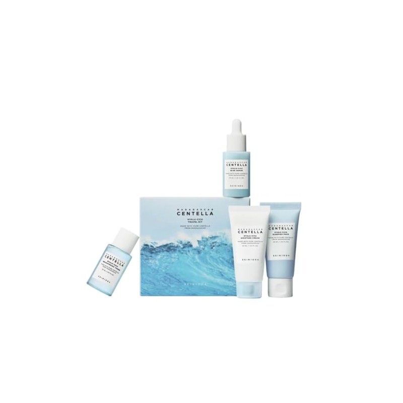SKIN1004 Madagascar Centella Hyalu-cica Travel Kit- Tóner, Sérum, Crema Hidratante