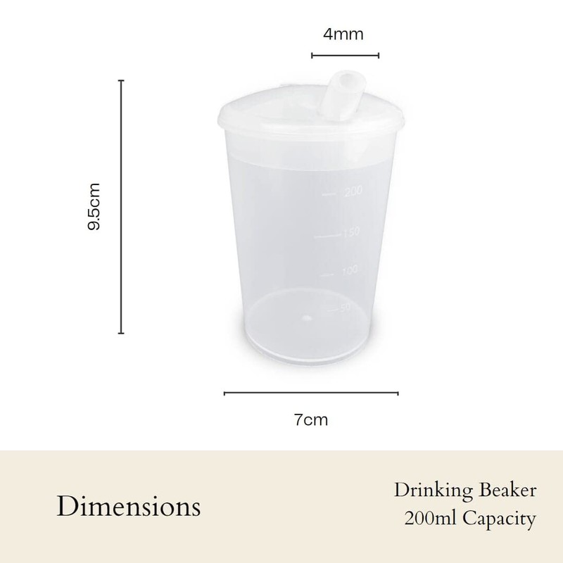 Plastic Beaker with Drinking Lid | Adult Drinking Cup Drinking