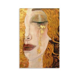 NJYXART Aesthetic Posters Oil Painting Golden Tears 1900 by Gustav Klimt Reproduction Posters Aesthetic Poster Style 12x18inch(30x45cm)