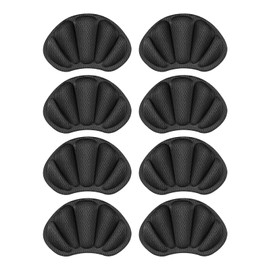 4 Pairs Sneaker Repair Patch, Heel Patch, Shoe Heel Repair Sneaker, Leather Heel Protector, Heel Pad Repair for Most Types, Black