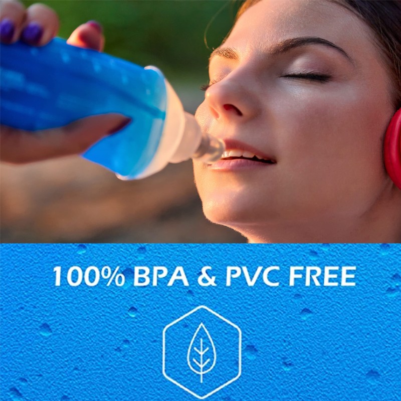 AXEN 150 ml Soft Flask, TPU Foldable Running Hydration Flask,