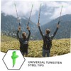 BESPORTBLE 2pcs Tungsten Steel Hiking Stick Tips for Enhanced Stability