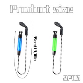 EujRcf 2 PCS Bobbins Carp Fishing, Carp Bobbins, Light Bite Indicators for Carp Fishing, 35 cm Long Bite Alarm Bobbins for Night Fishing, Essential Accessories to Maximize Success Rate