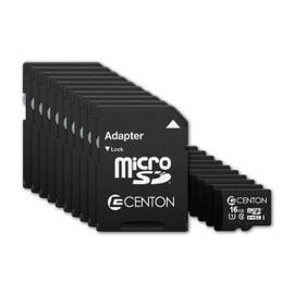 Centon MP MicroSD, UHS Class 1 (U1),16GB 10 Pack w/Adapter