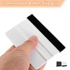 QUARKZMAN 4 Stück Vinyl-Rakel, Filzkanten-Vinyl-Wrap-Decal-Rakelwerkzeug, 4-Zoll-Autovinyl-Folien-Schaber-Kunststoffrakel für Autowrap, Schildherstellung, Fenster,
