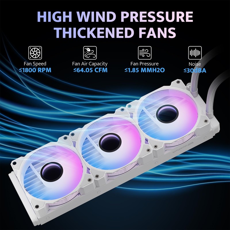 darkFlash DH360D V1.2 All-in-one Liquid CPU Cooler with Display, CPU