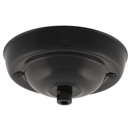 ElekTek Ceiling Rose with Strain Relief Diameter 108 mm Metal Designs Powder Coating for Ceiling Pendant Lights Night Black