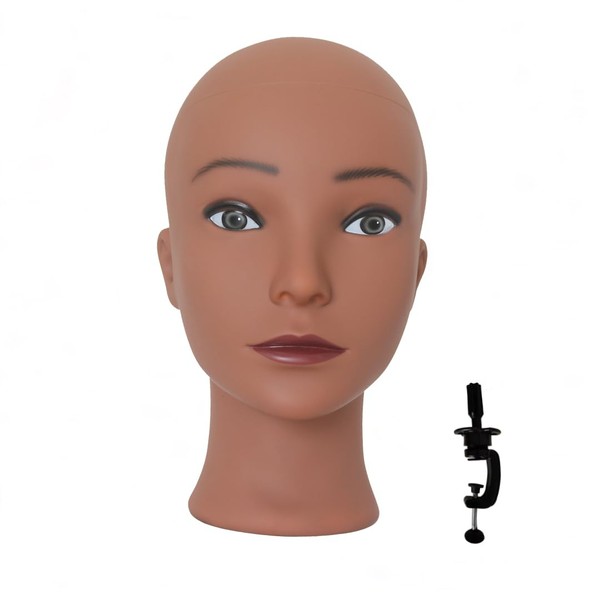 Phamb Female Afro Bald Styrofoam Mannequin Head for Wig Professional
