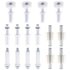 Wokape 13Pcs Bifold Door Hardware Repair Kit, Bifold Sliding Closet Doors Hardware Repair Kit Contains Pivots, 7/8" Guide Wheels, Brackets, Plastic Tightener with Steel Springs for Accordion Door