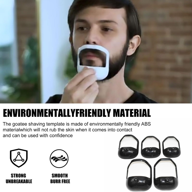 Goatee Men's Beard Stencil, 5 Different Sizes, Beard Stencil for