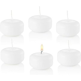 D'light Online Small 2 Inch Floating Candles Bulk Pack for Events, Mini Candles for Centerpieces, Weddings, Spa, Home Decor, Special Occasions and Holiday Decorations (Small - 2" - Set of 72, White)