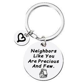 Neighbor Gifts Keychain for Women Men Neighbor Moving Away Gifts for Neighbors Housewarming Gift for Neighbor Birthday Christmas Gifts for Neighbors Like You Are Precious and Few Keychain Engarved