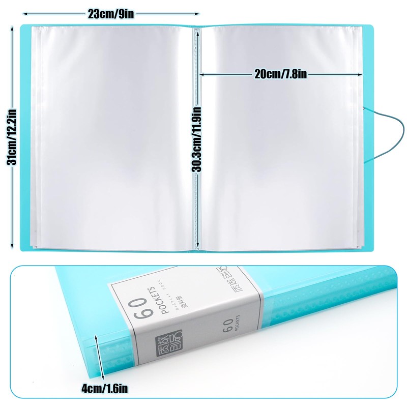 A4 Display Folder,60 Pockets A4 Display Folders, Display Book Folder