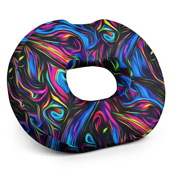 armdgodx Psychedelic Donut Pillow Seat Cushion for Tailbone Pain Relief