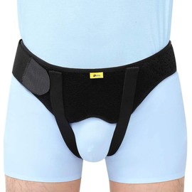 Hernia Belt for Men Hernia Support Truss for Single/Double Inguinal or Sports Hernia, Adjustable Waist Strap with 2 Removable Compression Pads Breathable