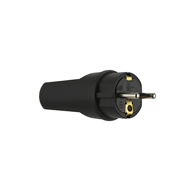 REV Ritter 0512090555 Plug Solid Rubber Black