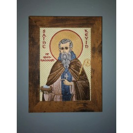 5x7 Saint Kevin of Glendalough Embroidered Orthodox Icon