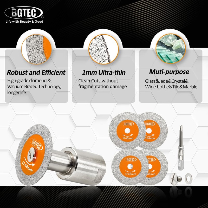 BGTEC Diamond Mini Glass Cutting Saw Blade - 5PCS 1