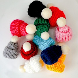 Mini Fur Hat Christmas Mini Wool Hat Christmas Tree DIY Decoration Props Holiday Toy Accessories Free Size/Pink 100ea