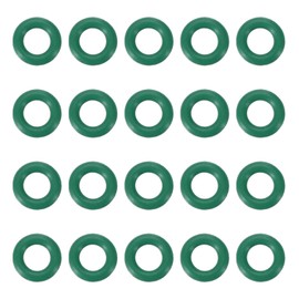 PATIKIL Fluorine Rubber O-Ring 6.5mm OD 3.5mm ID 1.5mm Width, 20Pcs Metric FKM Sealing Gasket Replacement for Seal Plumbing and Faucet Hose Machinery Plumbing Valves, Green