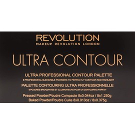 Makeup Revolution Ultra Contour Palette, Makeup Palette Includes Highlighters & Contour Shades, Adds Definition & Sculpts Features, Vegan, 13g