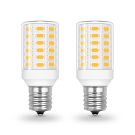 Freezer LED Light Bulb Kei D28a Kel2811 KEI D28X E17 Intermediate Base 6W 3000K Soft White 820LM Bright 100-265V Refrigerator Bulb Waterproof for Kitchen Stovetop Lights Chandelier Lighting (2 Pack)