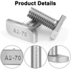 20Pcs M8x20 304 Stainless Steel T-Slot Bolt M8x20mm Bolt T-Shaped