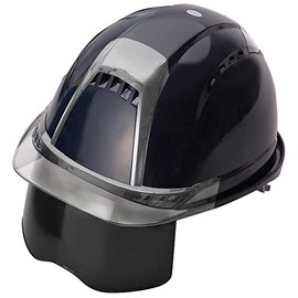 Toyo 391F-C-S Helmet with Shield Venti Plus Navy Blue Bill Clear Smoke Lens Made to Order Product