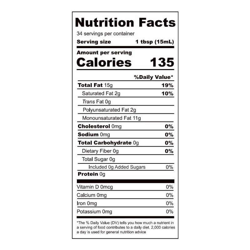 NBF Refined Avocado Oil 17.2 floz Cold Pressed for Cooking