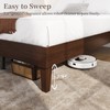 Yaheetech Full Bed Frame Natural Solid Wood Platform Bed with