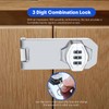 10cm Cabinet Password Hasp Locks, Security Combination Latch Lock, 3