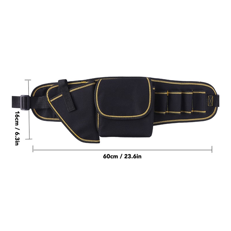 Side Tool Belt Pouch Canvas Multifunctional Waterproof 30kg Load Capacity