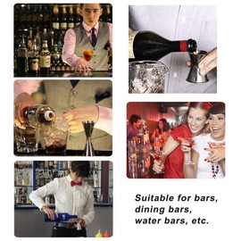 Set of 2 Stainless Steel 25/50 ml & 15/30 ml Cocktail Jigger Spirit Measure Cup, Shot Measure Dual Measuring Cup for Bar Party Wine Cocktail Drink Shaker Shaker
