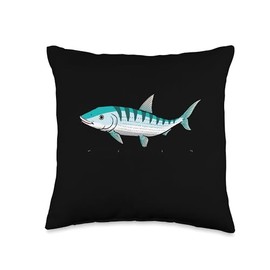 Bonefish Fisher Rod Reel Combo Fisherman Bonefish Fishing Throw Pillow