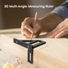 Kosmi Metric and Imperial 3D Multi-Angle Measuring Ruler, 45/90 Degree