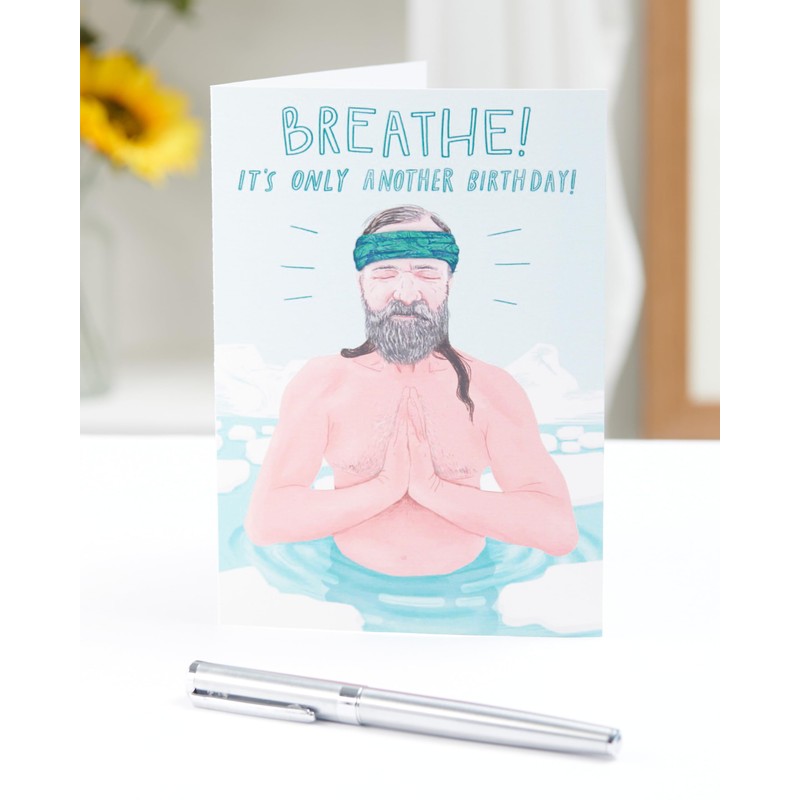 UK Greetings Birthday Card for Him/Her/Friend - Wim Hof Design