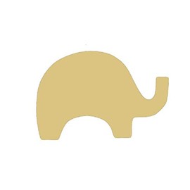 Toy Elephant Cutout Unfinished Wood Circus Animal Peanuts Zoo Republican Dumbo MDF Shape Canvas Style 1 (18")