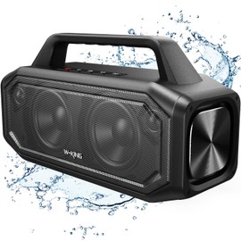 W-KING 80W Speakers Bluetooth Wireless, Portable Outdoor Speakers Loud with Bass Boost, Stereo Pairing, Reverse Charging, IPX6 Waterproof Bluetooth Speaker, Hands-Free Calling, USB/TF Card/AUX-in/NFC