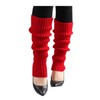 sourcing map Women's Knitted Toeless Solid Warm Stretchy Knee High