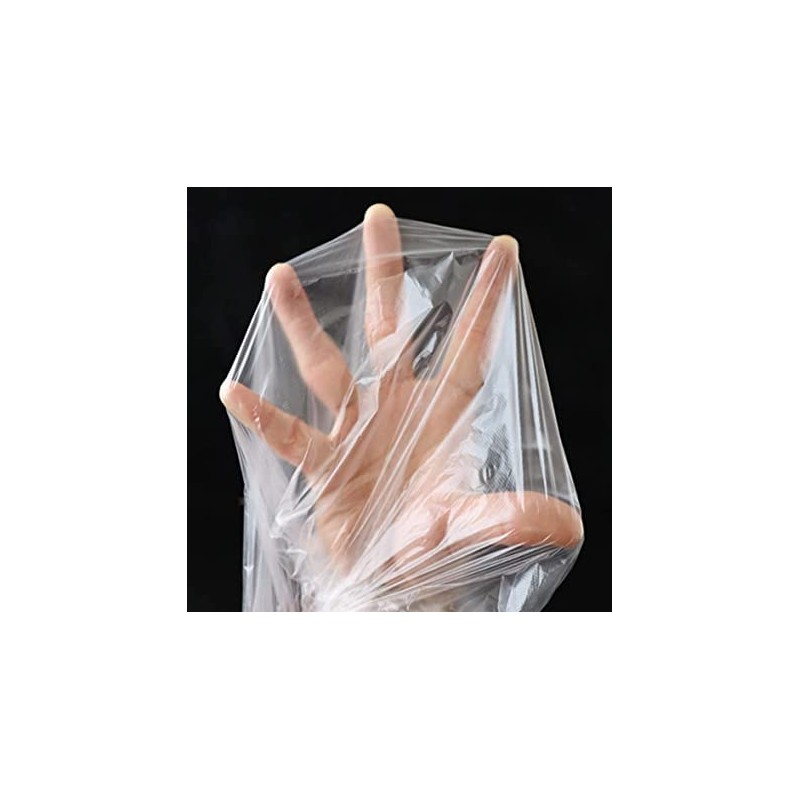 Parts Express 50 Pcs Clear Plastic Polyethylene Waterproof Disposable Aprons