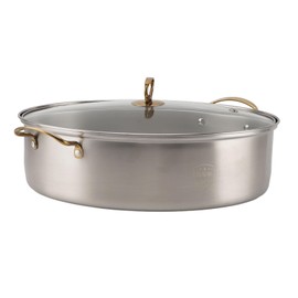Stainless Steel Fish Poacher, Oval Steamer Pot with Glass Lid and Cooking Rack for Seafood Meals